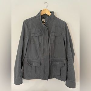 2/$20 Vintage Merona Grey Military Coat. Unisex. Size Medium.Light weight casual